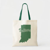 Forest Green State of Indiana Shape Canvas tas (Voorkant)