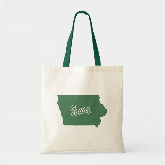 Forest Green State of Iowa Shape Canvas tas (Voorkant)