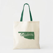 Forest Green State of Oklahoma Shape Canvas tas (Voorkant)