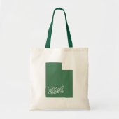 Forest Green State of Utah Shape Canvas tas (Voorkant)