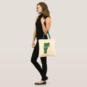 Forest Green State of Vermont Shape Canvas tas (Voorkant (model))