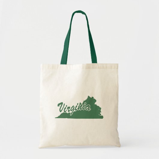 Forest Green State of Virginia Shape Canvas tas (Voorkant)