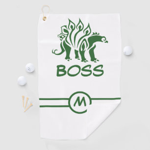 Forest Green Stegosaurus verrijkte dinosaurus Golfhanddoek