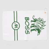 Forest Green Stegosaurus verrijkte dinosaurus Golfhanddoek (Horizontaal)