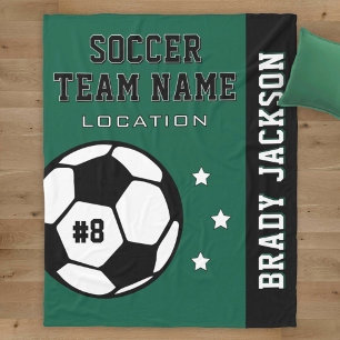 Forest Green Voetbalteam Naam Speler Fleece Deken