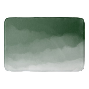 Forest Green Waterverf Ombre (groen/wit) Badmat
