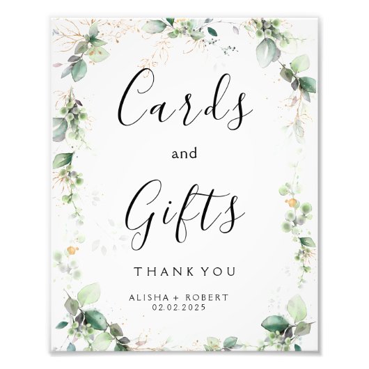 Forest Green Wedding Foto Afdruk (Voorkant)