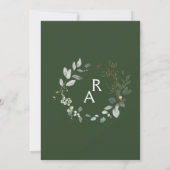 Forest Green Wedding Kaart (Achterkant)
