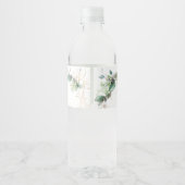 Forest Green Wedding Waterfles Etiket (Achterkant)