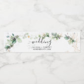 Forest Green Wedding Waterfles Etiket (Enkel label)