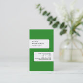 Forest Green White Charme Carte de visite attrayan (Debout devant)