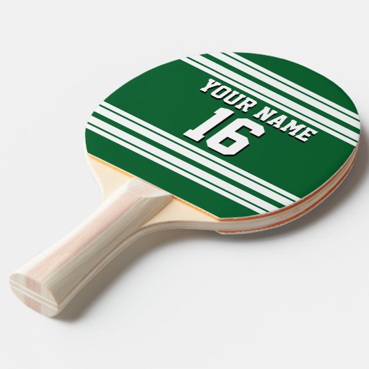 Forest Green White Team Jersey Tafeltennisbatje (Voorkant Gekanteld)