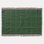 Forest Green Window Pane Check Throw Blanket Deken (Voorkant)