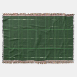 Forest Green Window Pane Check Throw Blanket Deken