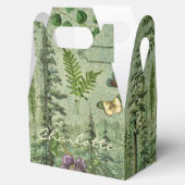 Forest Green Woodland Personalized Favor Box Bedankdoosjes (Geopend)