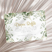 Forest Greenery Baby shower Diaper Raffle Card Informatiekaartje