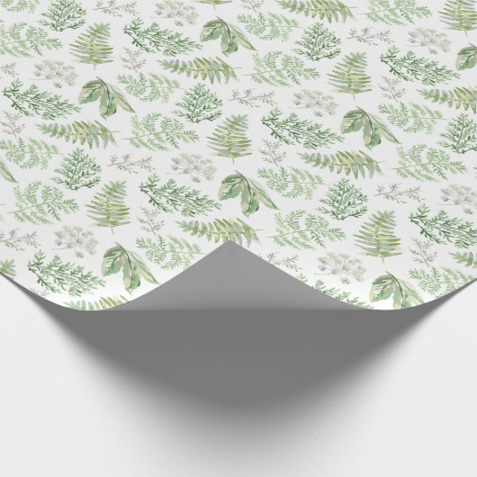 Forest Greenery Pattern Cadeaupapier (Hoek)
