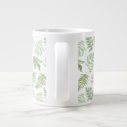 Forest Greenery Pattern Extra Grote Beker (Achterkant)