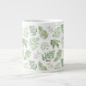 Forest Greenery Pattern Extra Grote Beker (Voorkant)
