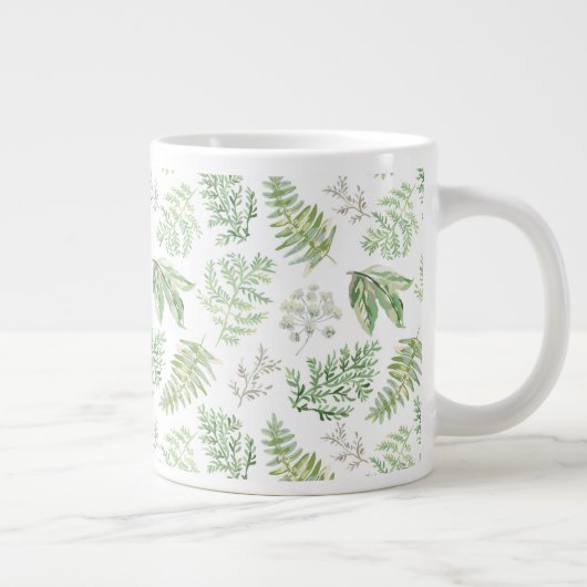 Forest Greenery Pattern Extra Grote Beker (Rechts)