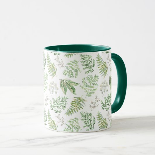 Forest Greenery Pattern Mok (Voorkant rechts)