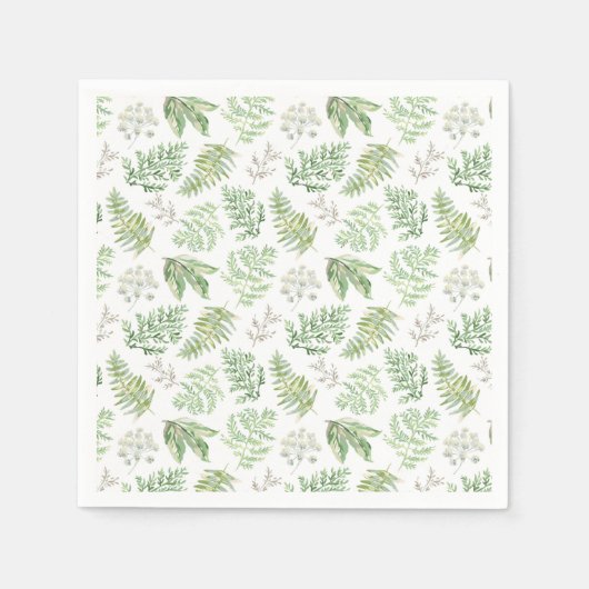 Forest Greenery Pattern Servet (Voorkant)