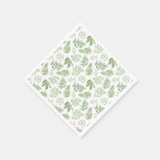Forest Greenery Pattern Servet (Hoek)