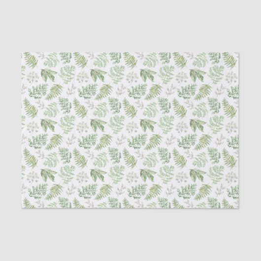 Forest Greenery Pattern Tissuepapier (Voorkant)