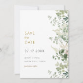 Forest Greenery Wedding Save the Date Kaart (Voorkant)