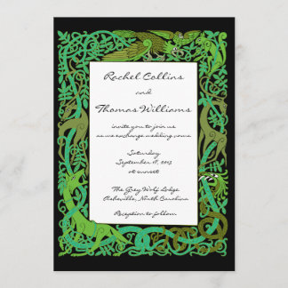 Forest Greens Celtic Animals Weddenschap Kaart