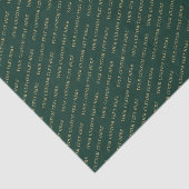 Forest Groen & Goud Minimale Aangepaste Tekst Pakk Tissuepapier (Detail)