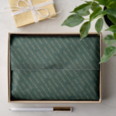 Forest Groen & Goud Minimale Aangepaste Tekst Pakk Tissuepapier (Geschenk)