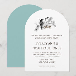 Forest Grove Rustic Woodpecker Tortelduifjes Weddi Kaart