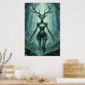 Forest Guardian Spirit Fantasy Art Poster (Cuisine)