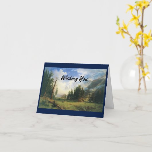 Forest Happy Birthday Pap Kaart (Gele Bloem)