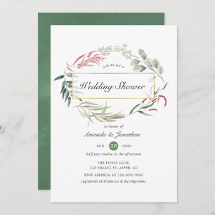 Forest Herbarium Geometrische bruiloft douche Kaart