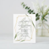 Forest Herbarium Geometrische bruiloft Gast Detail Informatiekaartje (Staand voorkant)