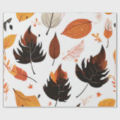 Forest Herfst: Woodland Leaf Patterns Cadeaupapier (Vlak)