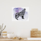 Forest Howling Wolf Art Lover Poster (Keuken)