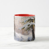 Forest in Winter, fijn kunstschilderij, Mok (Midden)