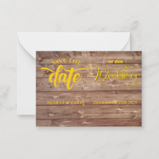 Forest-Inspired Save the Date: een rustiek ontwerp Notitiekaartje