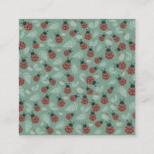 Forest Ladybugs Groen Baby shower Boekaanvraag Informatiekaartje (Achterkant)