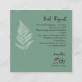 Forest Ladybugs Groen Baby shower Boekaanvraag Informatiekaartje (Voorkant)