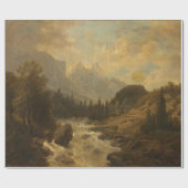 Forest Landscape Scene (door Josef Kriehuber) Cadeaupapier (Vlak)