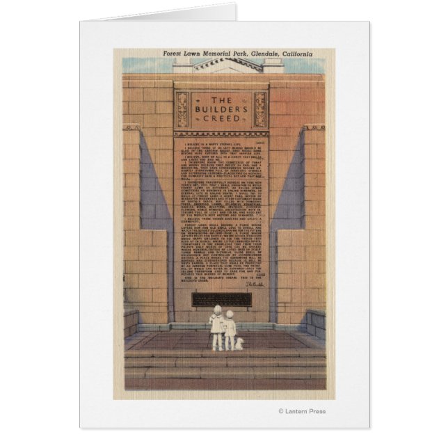 Forest Lawn Memorial Park, Creed de Builder (Devant)