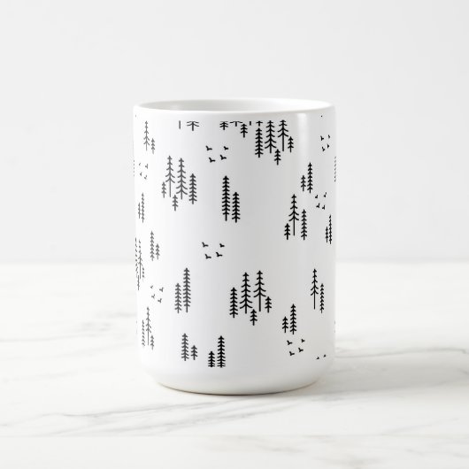 Forest Line Art-patroon Koffiemok (Center)