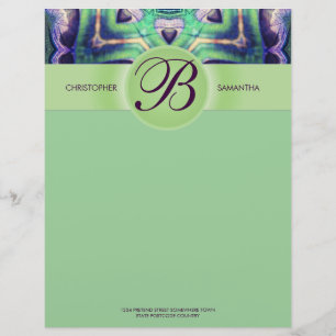 Forest Magic Love Seeds Monogram Letterhead Briefhoofd