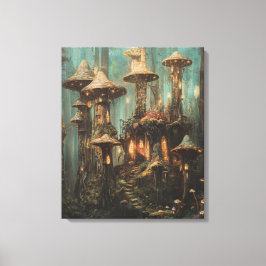 Forest Magic Mushroom Canvas Afdruk
