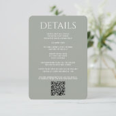Forest Meadow Wedding Informatiekaartje (Staand voorkant)