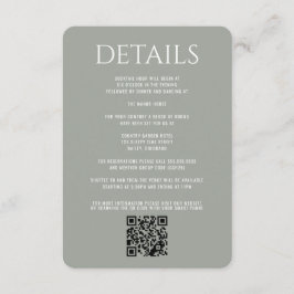 Forest Meadow Wedding Informatiekaartje